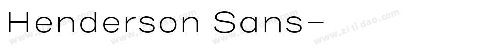 Henderson Sans字体转换